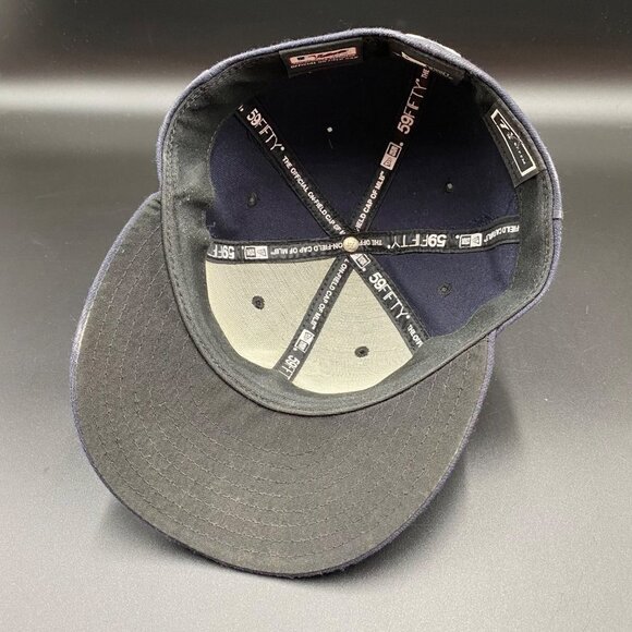 New Era Boston Red Sox Baseball Cap Size 7 1/4 Navy/Red - Picture 5 of 8